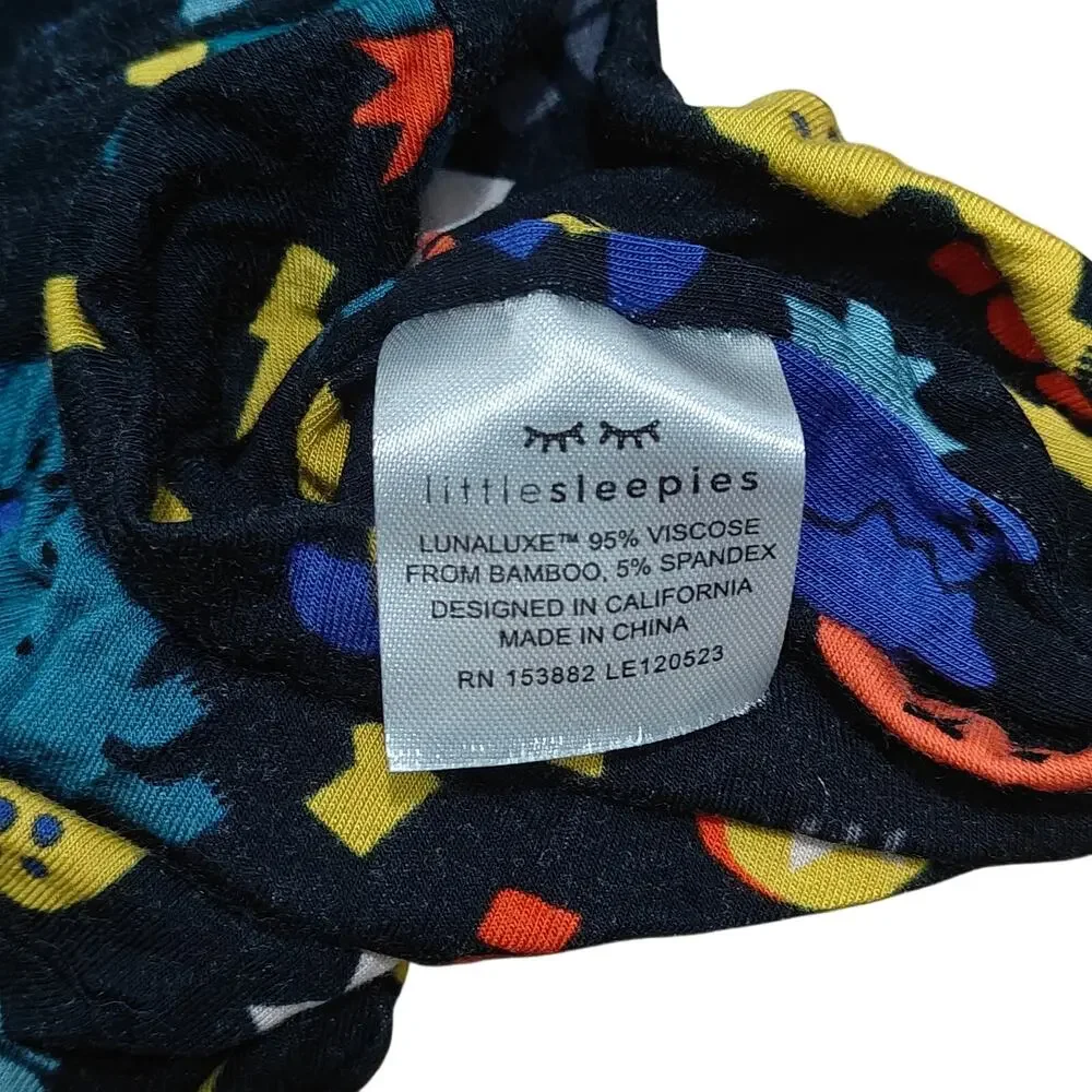 Little Sleepies Next Level Dinos Swaddle and Infant Beanie One Size
